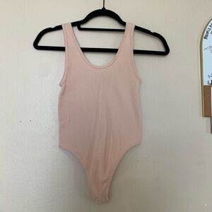 light pink ribbed bodysuit